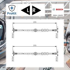 2x ORIGINAL® Bosch Bremsschlauch Vorne, Links, Rechts für Ford FOCUS I Turnier