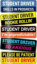 5-Pack Student Driver Magnet for Car Funny Reflective Rookie Signs Meta...