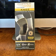 COPPER FIT WORKGEAR KNEE COMPRESSION SLEEVE S/M Active Sports Tough