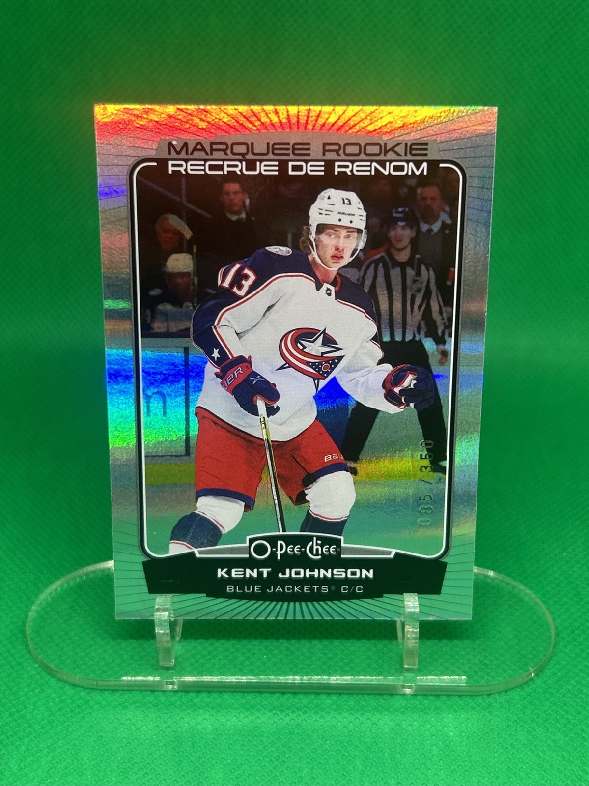 KENT JOHNSON 2022-23 O-PEE-CHEE MARQUEE ROOKIE RAINBOW FOIL #567 085/350