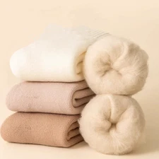 4Pack Wool Crew Thick Fuzzy Cozy Thermal Warm Soft Heavy Sport Boots Women Socks