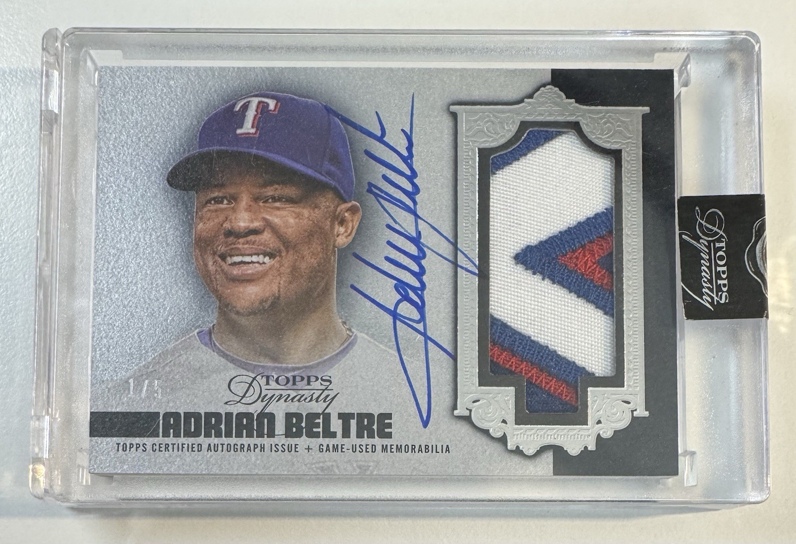 2019 Topps Dynasty Adrian Beltre Jersey Patch Auto Autograph #/5 #DAP-ABE2