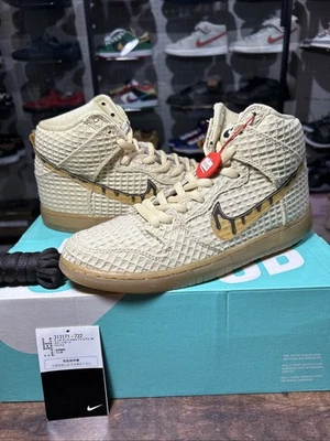 Taille 8,5 - Nike SB Dunk High Premium Hemp Waffle Authentic 313171-722 OG BO... - Photo 1/4
