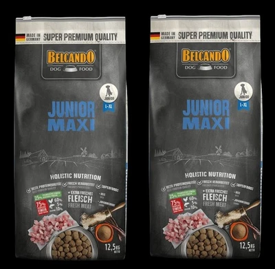 2 x Belcando Junior MAXI 12,5 kg Trockenfutter Hunde L-XL Welpen große Rassen