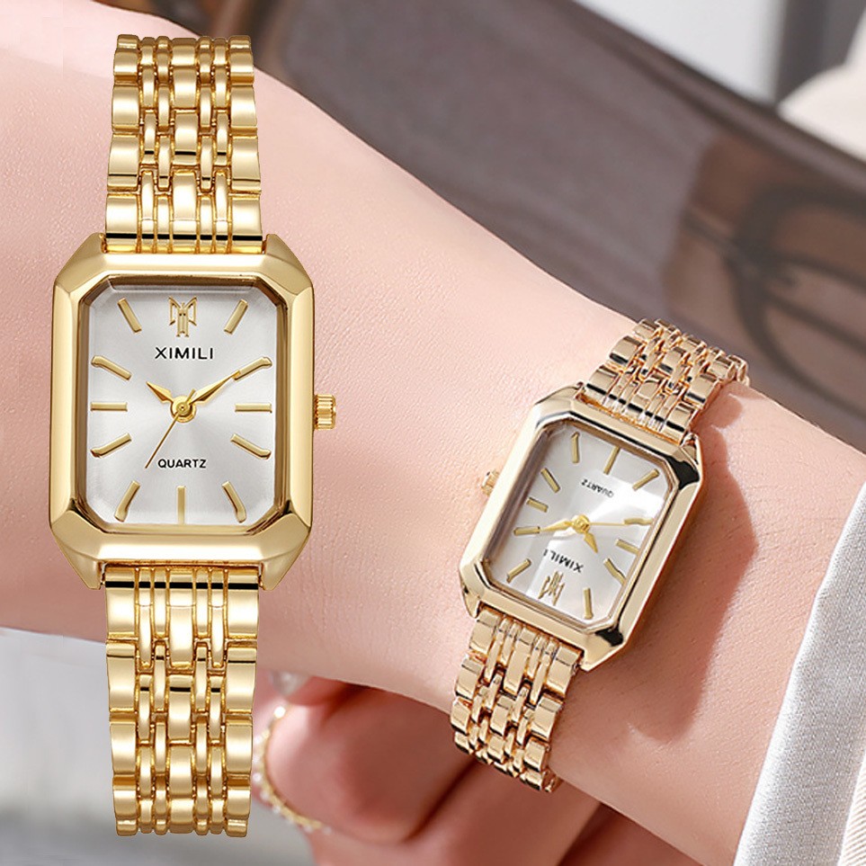 Women Watch Business Ladies Fashion Quartz Watch Simple Scale Square Wristwatch