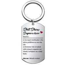 Funny Supervisor Keychain Appreciation Thank You Gifts for Women Men Supervis...