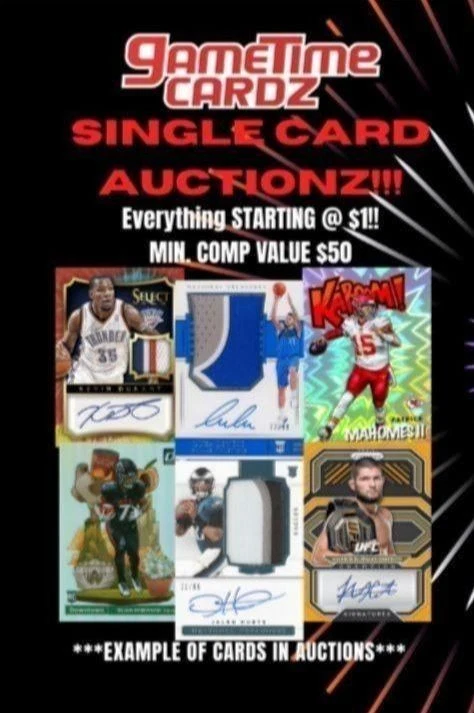 $1 Start Live Single Card Auctionz! Huge Cards In The Line Up!