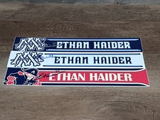 Ethan Haider Game Used Hockey locker Nameplates Atlanta Gladiators Milwaukee Ads