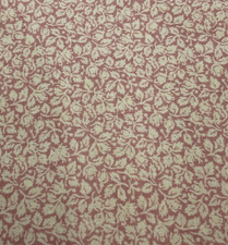 SPRINGS - MINIATURE LEAVES ON PINK COTTON-- BY THE YARD