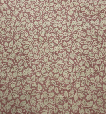 SPRINGS - MINIATURE LEAVES ON PINK COTTON-- BY THE YARD