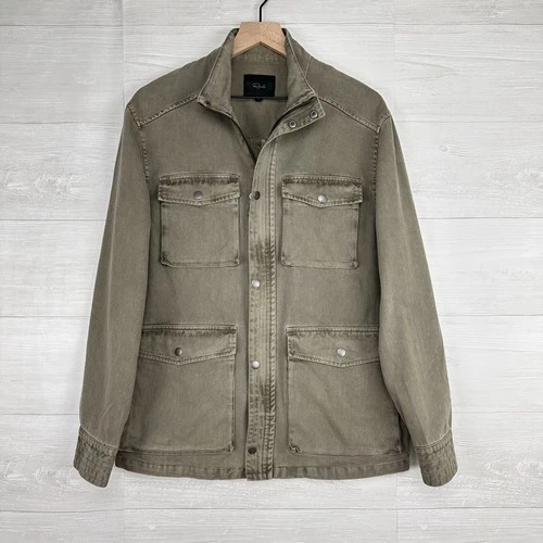 Rails Porter Field Utility Jacket Men Size S Sage Green Pockets Full Zip Army image 16