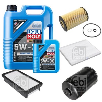 FEBI Inspektionspaket 6L LIQUI MOLY 5W-30 Longtime High Tech für Hyundai Accent