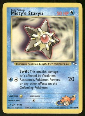 Pokemon Tcg Misty's Staryu #90 Pokemon Gym Heroes NM
