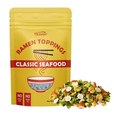 TALCUFON Ramen Toppings 8 Oz, Classic Seafood and Vegetables Mix Premium... 