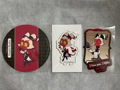 Helluva Boss Animate Cafe Moxy Coaster Mini Acrylic Stand Hologram Sticker