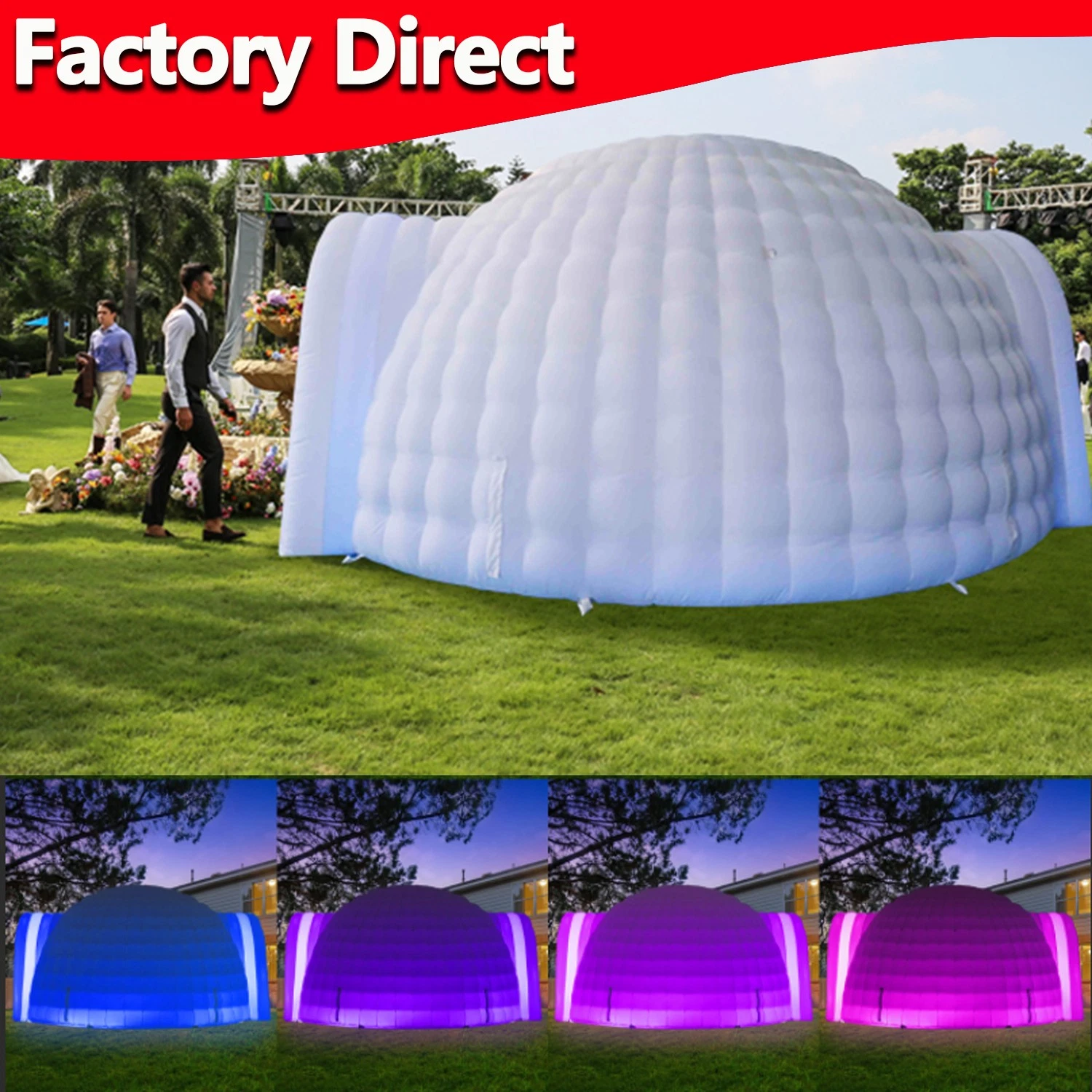 4-6M Portable Inflatable Igloo Dome Tent 1 Door/2 Door for Party Wedding Camping
Opens in a new wind