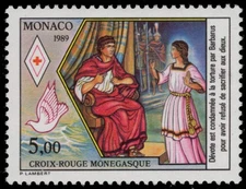 MONACO 1693 - National Red Cross "Life of St. Devote" (pc39468)