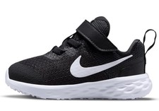 Nike Kids' Revolution 6 Running Shoes, Black/White, Size Toddler 3C