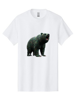 Circuit-Bear Mens Graphic Tee, 100% Cotton, Casual Summer Wear