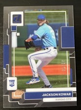 Jackson Kowar /50 RC Clearly Donruss Blue 2022 #25 Kansas City Royals Baseball