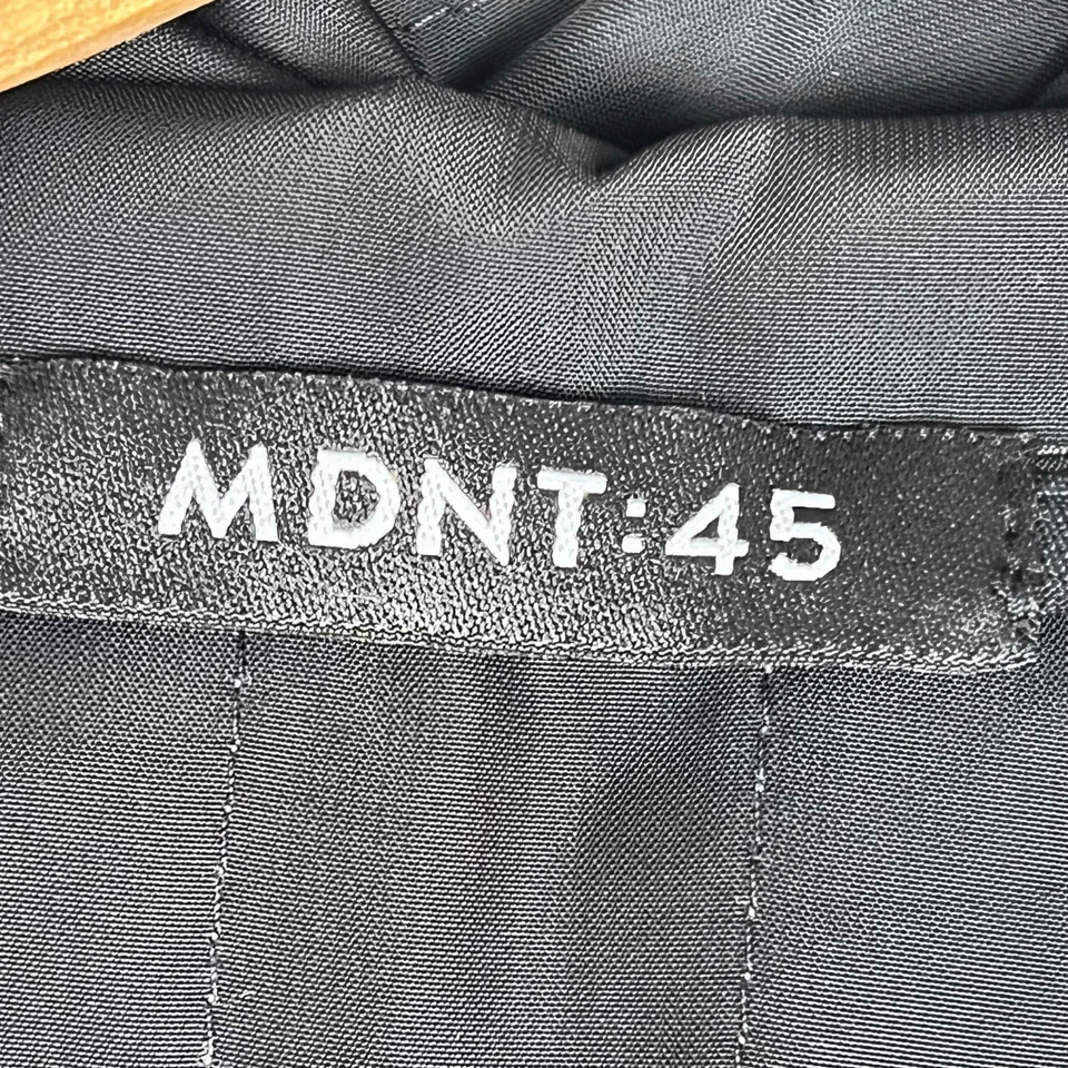 MDNT 45 Black Poncho Hooded Raincoat Oversized Unisex Reflective Pocket - Image 4 of 4