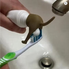 Pooping Dog Butt Toothpaste Squeezer Dispenser Funny Bathroom Gift