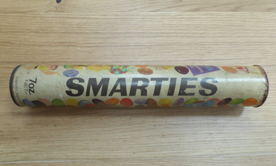 Vintage Rowntree's Smarties leere Pappröhre