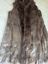 Gilet in pelliccia Marrone di lapin coniglio - REAL FUR - Tg L