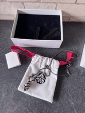 Alexander McQueen Skull Snake Silver Necklace, 26 inch Chain, Boxed. 