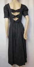 Laura Ashley Abendkleid 38 schwarz Hochzeit Cocktail vintage Schleifen Kleid