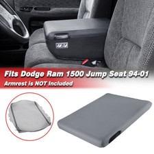 Center Console Lid Vinyl Leather Cover Gray For 1994-2001 Dodge Ram 1500 19x15