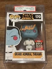 Lars Mikkelsen Signed Insc Funko Pop Star Wars Thrawn #170 GC 2017 PSA 9 Auto 10