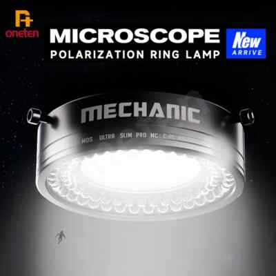 Microscope RingLight Polarized 72LED Ring Lamp Adjustable Anti Glare Illuminator