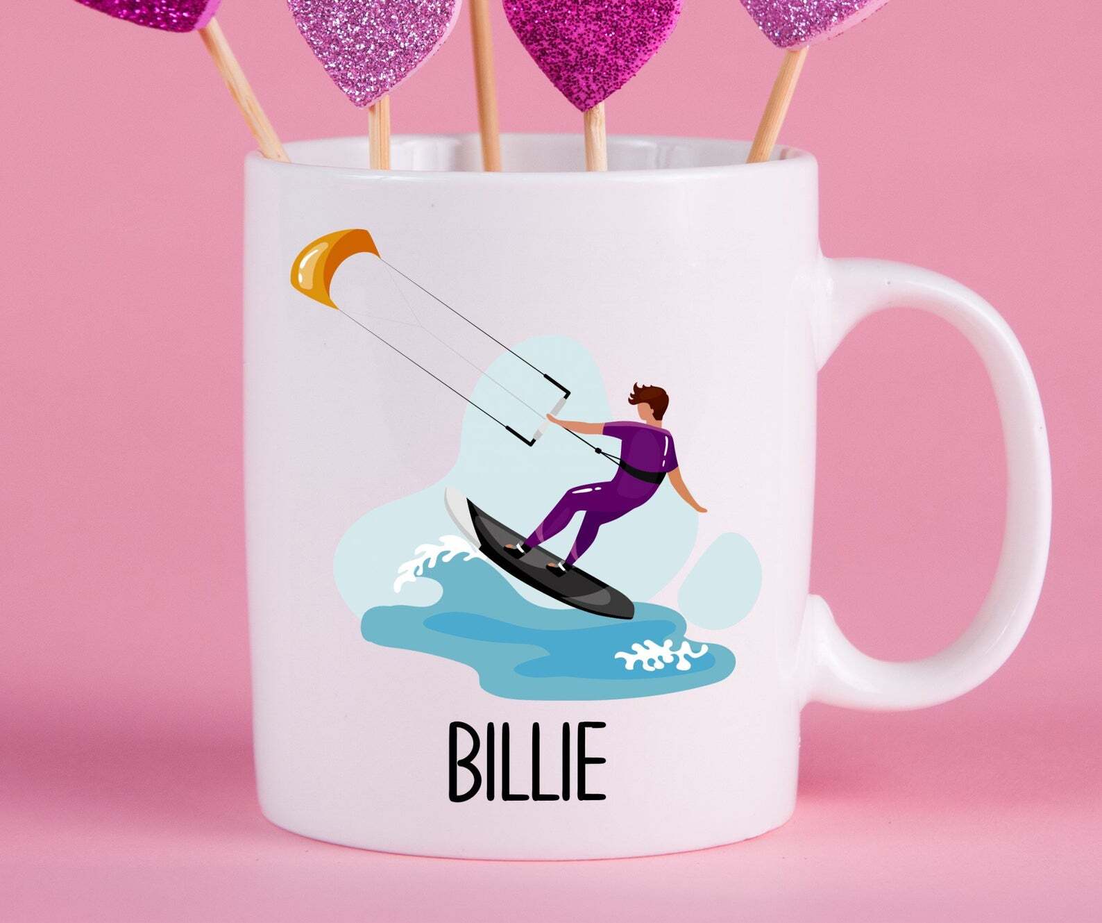 Personalized Kitesurfing Mug Kitesurfing Gift Ideas Kitesurfing Cup Gifts For