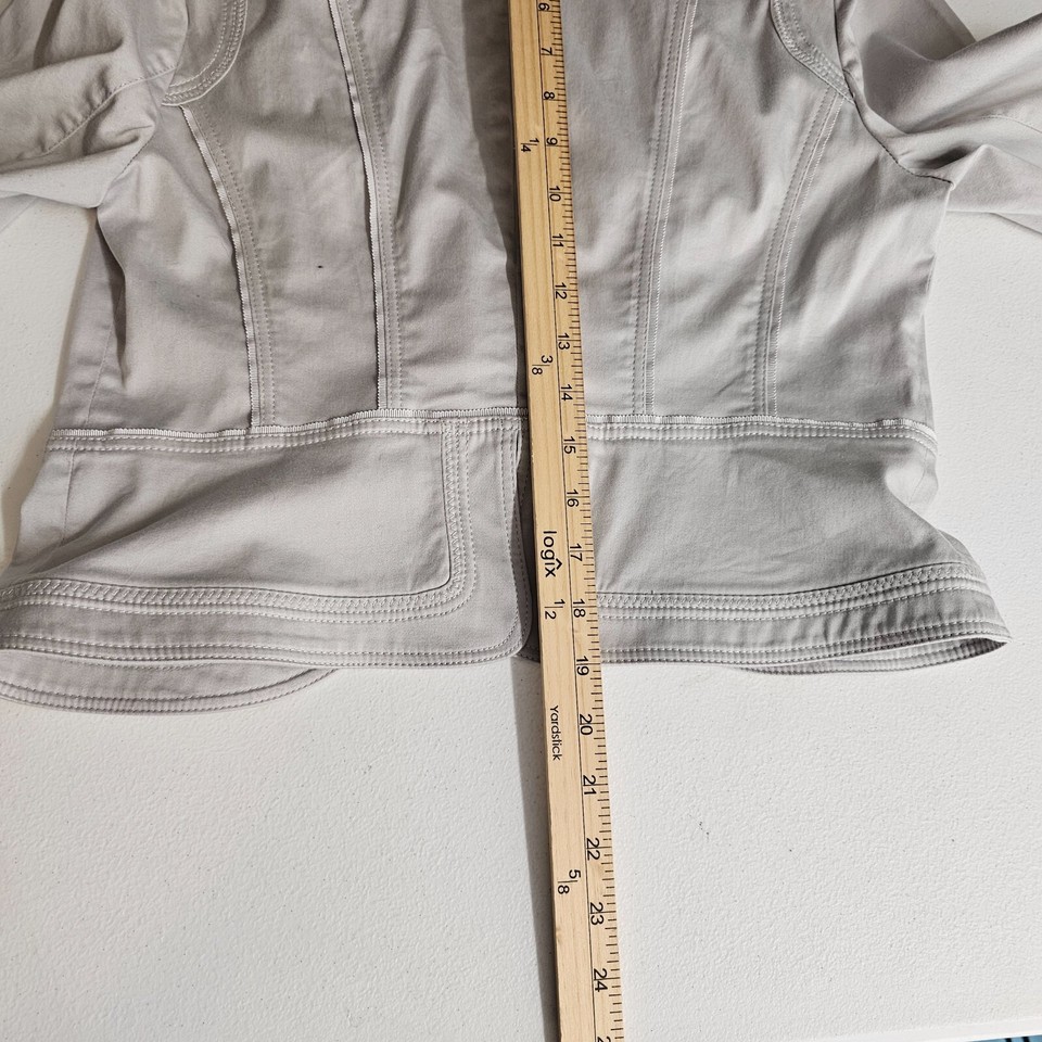 White House Black Market Cutaway Cropped Jacket Long Sleeve Womens Size