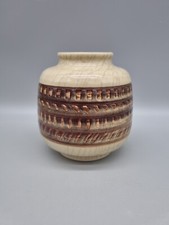 A Vintage Bullers Studio Pottery Handmade Vase - 254 Agnete Hoy, Crackle Glaze.