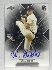 2021 LEAF PERFECT GAME WILL GIBBS BLACK PAPER AUTO # 37/50