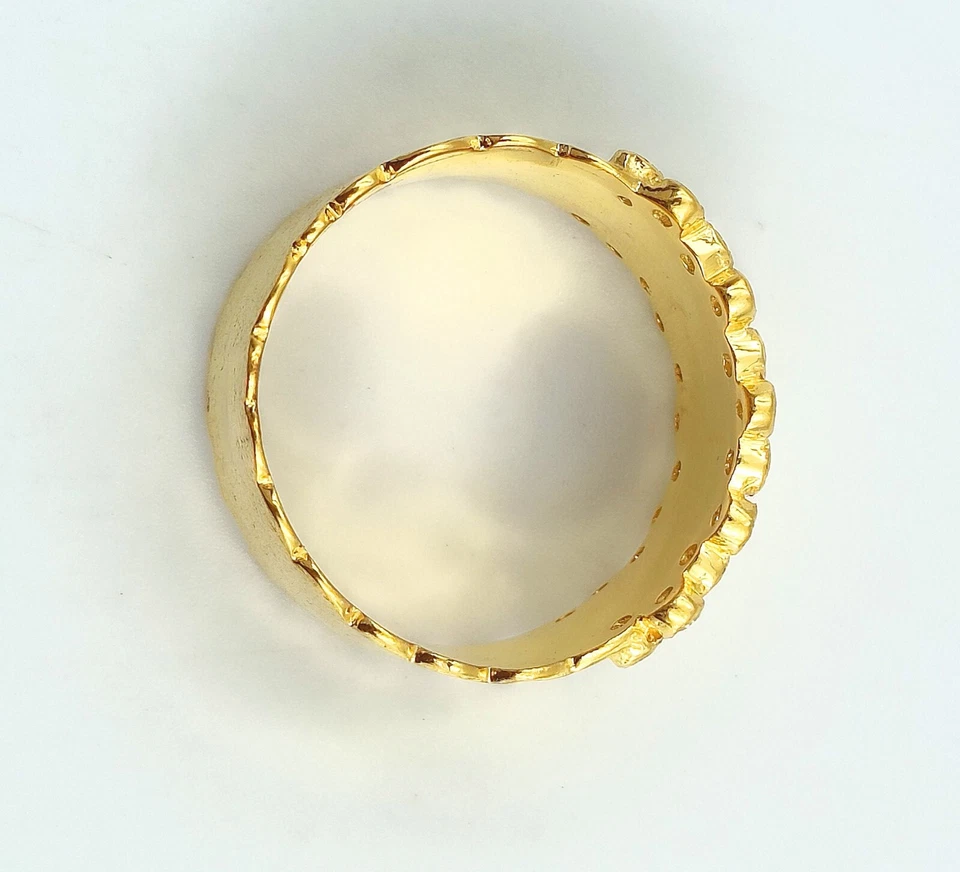 Anillo para el pulgar anillo de compromiso de diamantes anillo de plata de ley 925 anillo de banda de eternidad Foto 4 de 4