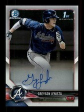 2018 BOWMAN CHROME GREYSON JENISTA 1ST BOWMAN AUTO ATLANTA BRAVES 