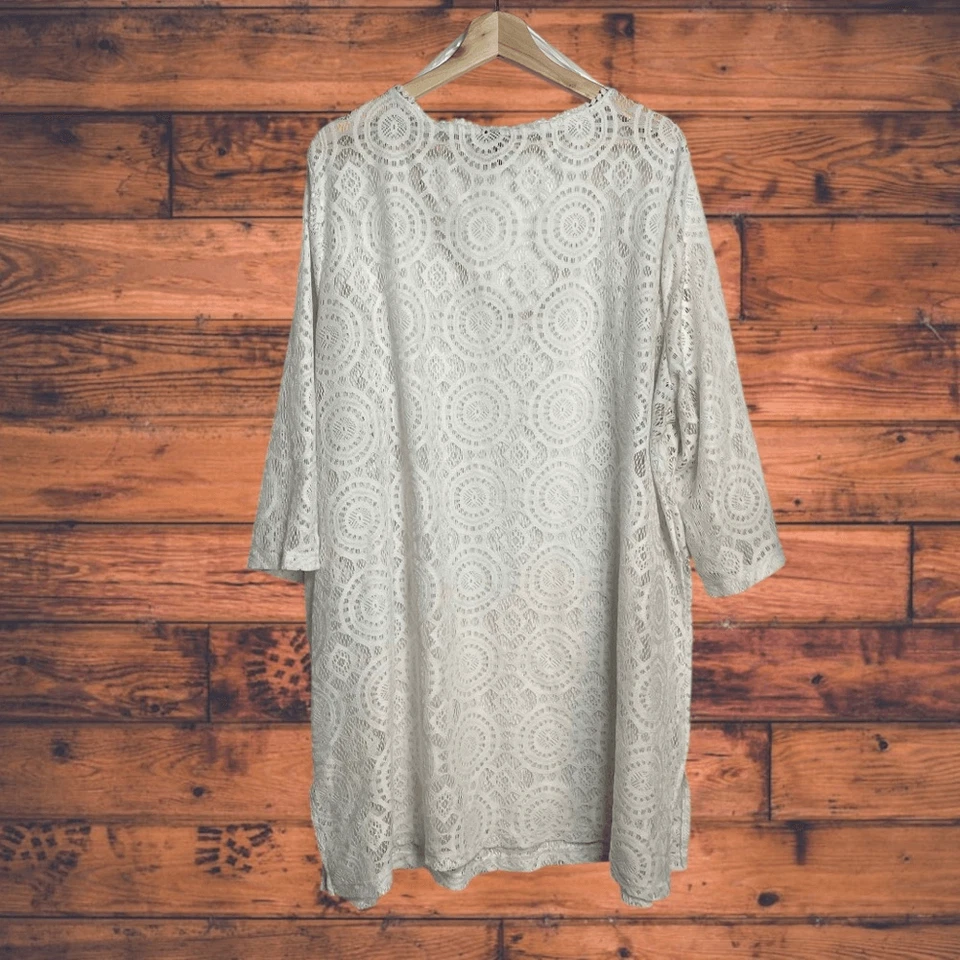 A.n.a. White Lace Swimsuit Coverup Dress 3X - Image 2 of 4