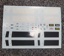 1968 68 Chevy Camaro Z/28 RS 1/25 Scale Model Waterslide Decals Hood Stripes