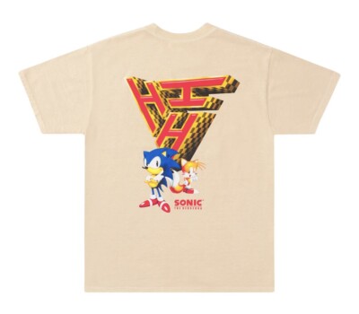Hypland x Sonic The Hedgehog T Shirt M Cream NEW *pinhole