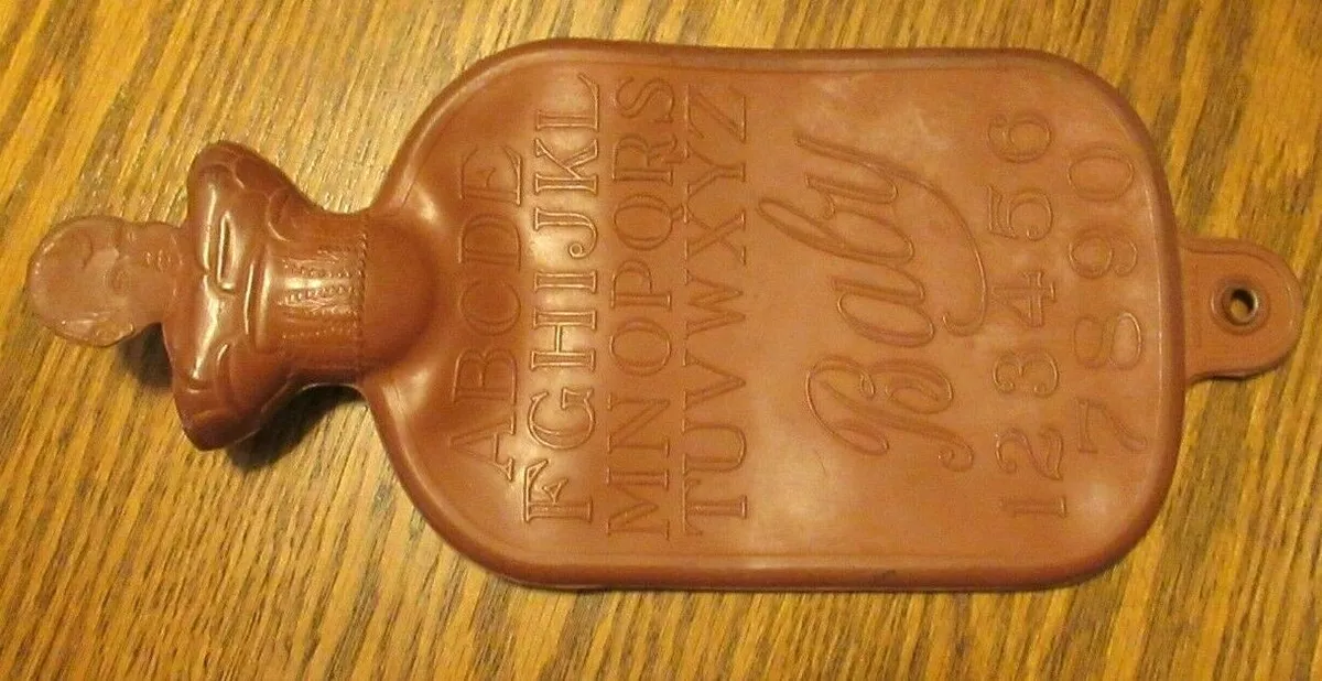 Vintage Red Rubber Infant Hot Water Bottle