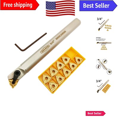 Nickel Coated Boring Bar Turning Tool with TiN Carbide Inserts for CNC Precision
