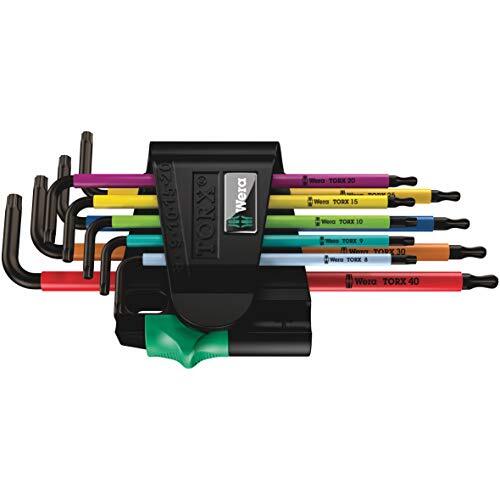Set Chiavi a L Wera 967 SPKL Torx BO - 9pz Multicolore BlackLaser