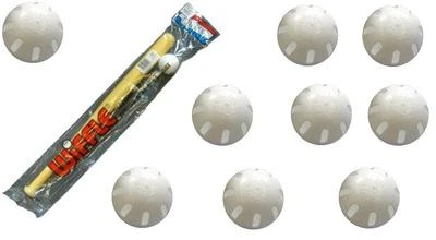10 JUNIOR Wiffle® Bälle und 1 JUNIOR Schläger NEU - Bild 1 von 2