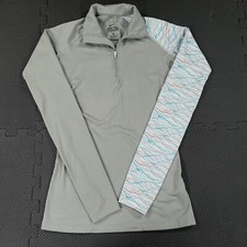 Nike Pro Fitted Thin Jacket XS Womens Gray Combat Therma Fit 1/4 Zip Pullover