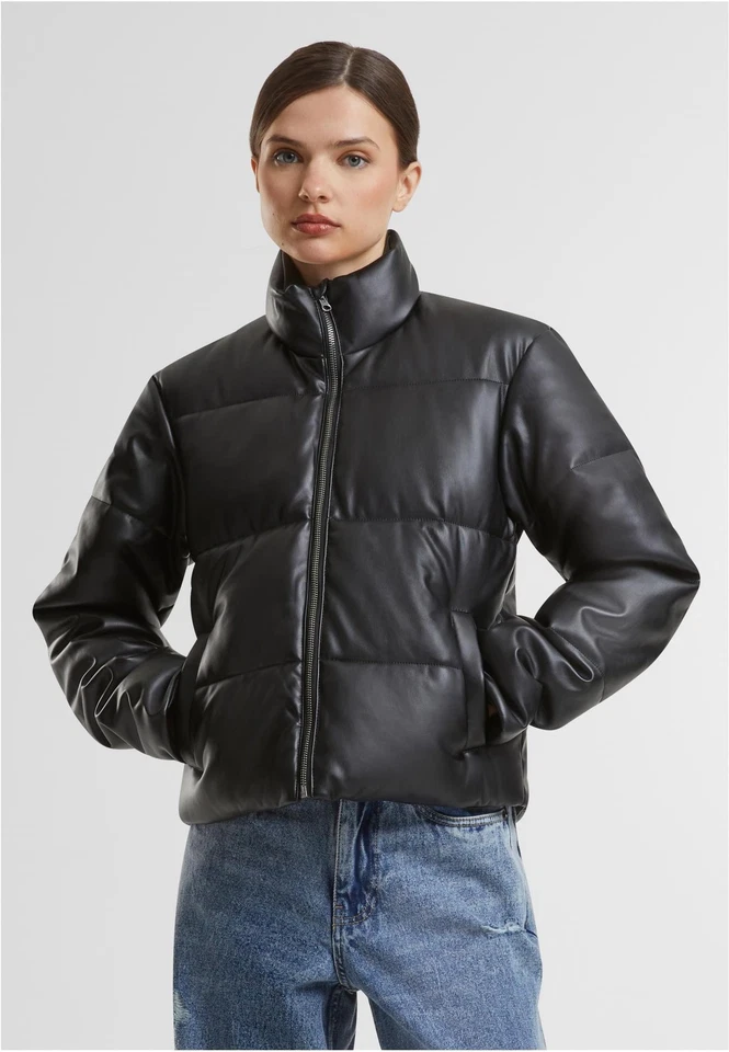 Ladies Synthetic Leather Puffer Jacket Damen Jacke | Urban Classics | TB7073 - Bild 1 von 1