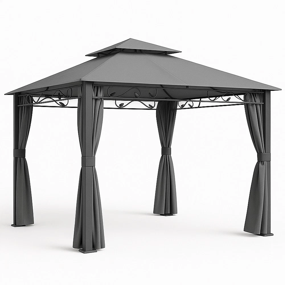 KESSER 2 Pannelli Laterali Per Gazebo 3x3m – Impermeabili, Protezione UV 50+, Con Chiusura Lampo E Finestre, Colore Antracite