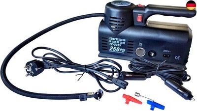Haukka 702701 Mini-Kompressor für Auto, DC 12 V, AC 110 V/230 V